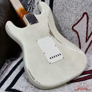 Fender Custom Shop Andy Hicks Masterbuilt 1963 Stratocaster Relic Aged Olympic White 7.30 lbs - Image 12