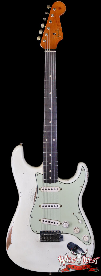 Fender Custom Shop Andy Hicks Masterbuilt 1963 Stratocaster Relic Aged Olympic White 7.30 lbs