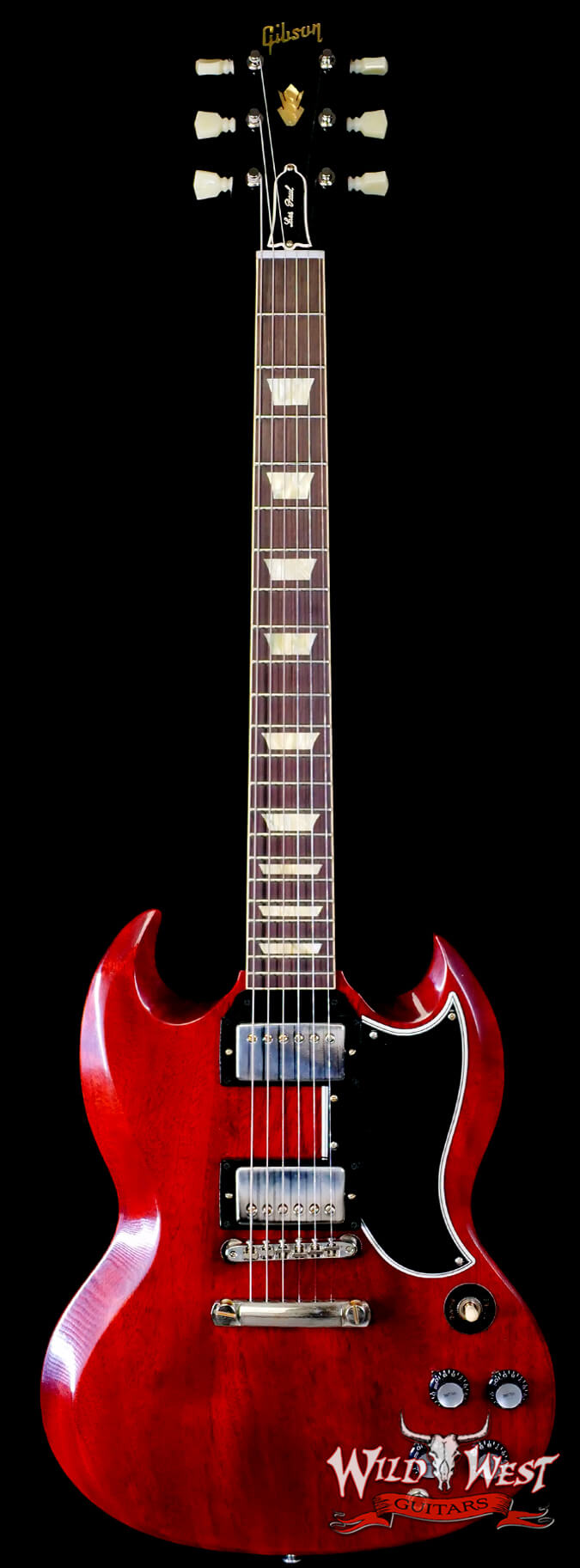 GibsonCS-503341-Main Gibson Custom Shop 1961 Les Paul SG Standard Reissue Stop Bar VOS Cherry Red 7.10 lbs - Image 1