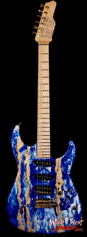 James Tyler USA Studio Elite HD HSS Birdseye Maple Standard '64 Neck Golden Blueberry Shmear 7.45 lbs