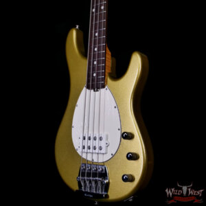 2010 Ernie Ball Music Man Classic Sterling 4 H 4-String Bass Guitar Gold Metallic 8.70 lbs - Image 2