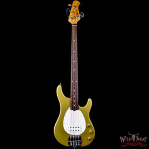 2010 Ernie Ball Music Man Classic Sterling 4 H 4-String Bass Guitar Gold Metallic 8.70 lbs - Image 3