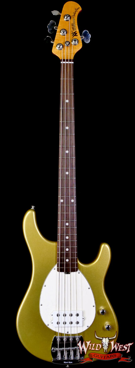 2010 Ernie Ball Music Man Classic Sterling 4 H 4-String Bass Guitar Gold Metallic 8.70 lbs