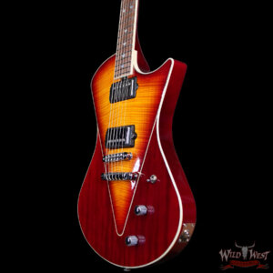 2013 Ernie Ball Music Man Armada HH Tune-o-matic Bridge Flame Maple Top Sunburst 8.25 lbs - Image 2