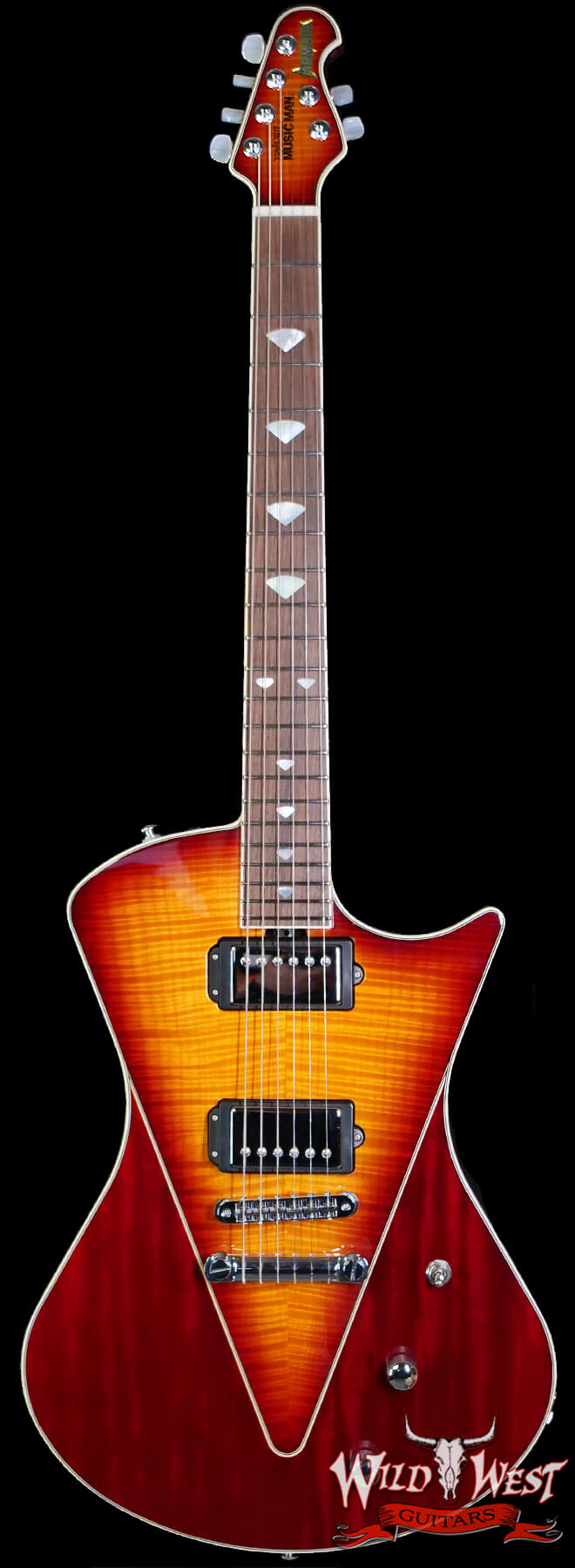 2013-EBMM-N00035-Main 2013 Ernie Ball Music Man Armada HH Tune-o-matic Bridge Flame Maple Top Sunburst 8.25 lbs - Image 1