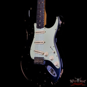 Fender Custom Shop 1960 Stratocaster Rosewood Fingerboard Matching Color Headstock Relic Black 7.60 lbs - Image 2