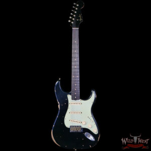 Fender Custom Shop 1960 Stratocaster Rosewood Fingerboard Matching Color Headstock Relic Black 7.60 lbs - Image 3