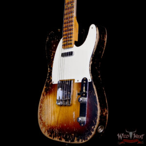 Fender Custom Shop Limited Edition 1957 Telecaster Super Heavy Relic 2 Tone Sunburst 7.05 lbs - Image 2