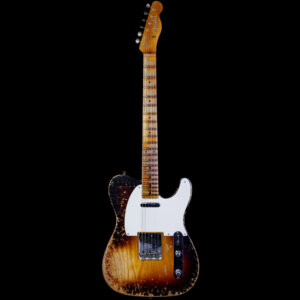 Fender Custom Shop Limited Edition 1957 Telecaster Super Heavy Relic 2 Tone Sunburst 7.05 lbs - Image 3