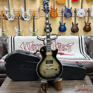 Epiphone Adam Jones Les Paul Custom Art Collection Mark Ryden’s “Queen Bee” Antique Silverburst 9.90 lbs - Image 4