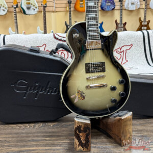 Epiphone Adam Jones Les Paul Custom Art Collection Mark Ryden’s “Queen Bee” Antique Silverburst 9.90 lbs - Image 6