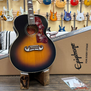 Epiphone J-200 All Solid Wood with Fishman Pickup Aged Vintage Sunburst Gloss 5.80 lbs - Image 7