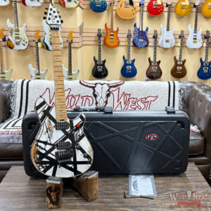 EVH Custom Shop USA Special Edition Wolfgang EVH Stripes White/Black Relic 8.05 lbs - Image 6