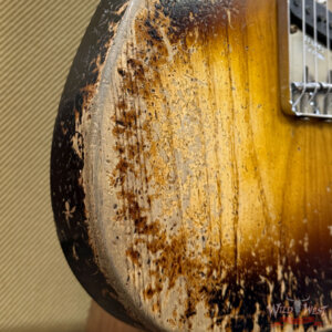 Fender Custom Shop Limited Edition 1957 Telecaster Super Heavy Relic 2 Tone Sunburst 7.05 lbs - Image 9