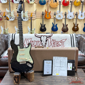 Fender Custom Shop 1960 Stratocaster Rosewood Fingerboard Matching Color Headstock Relic Black 7.60 lbs - Image 6