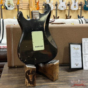 Fender Custom Shop 1960 Stratocaster Rosewood Fingerboard Matching Color Headstock Relic Black 7.60 lbs - Image 11