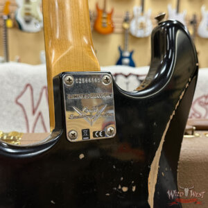 Fender Custom Shop 1960 Stratocaster Rosewood Fingerboard Matching Color Headstock Relic Black 7.60 lbs - Image 12