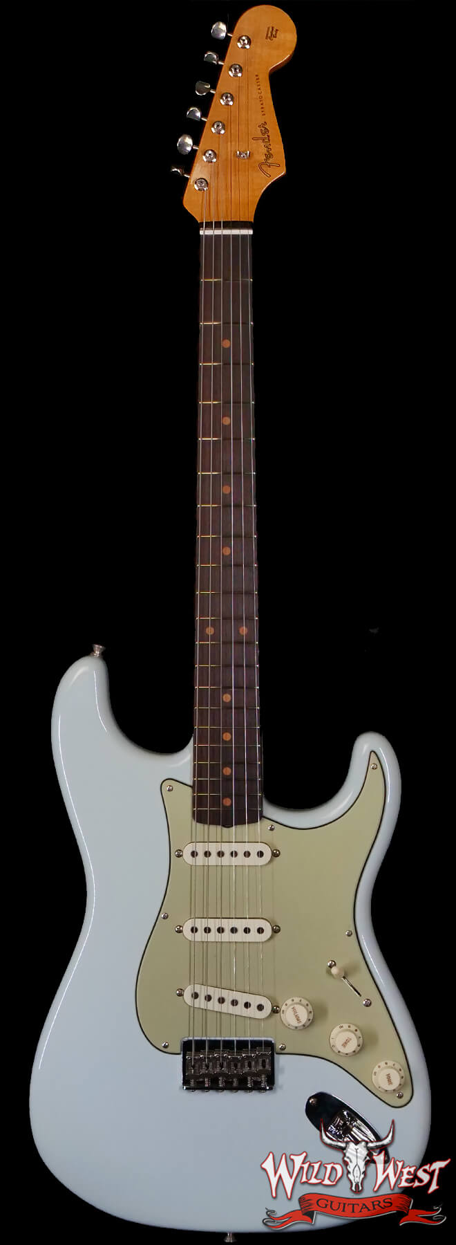 FenderCS-R133025-Main 2023 Fender Custom Shop Vintage Custom ‘59 1959 Hardtail Stratocaster Time Capsule Package Faded Aged Sonic Blue 7.15 lbs - Image 1