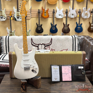 2023 Fender Custom Shop Vintage Custom 1955 Hardtail Stratocaster Time Capsule Package Aged White Blonde 7.30 lbs - Image 6